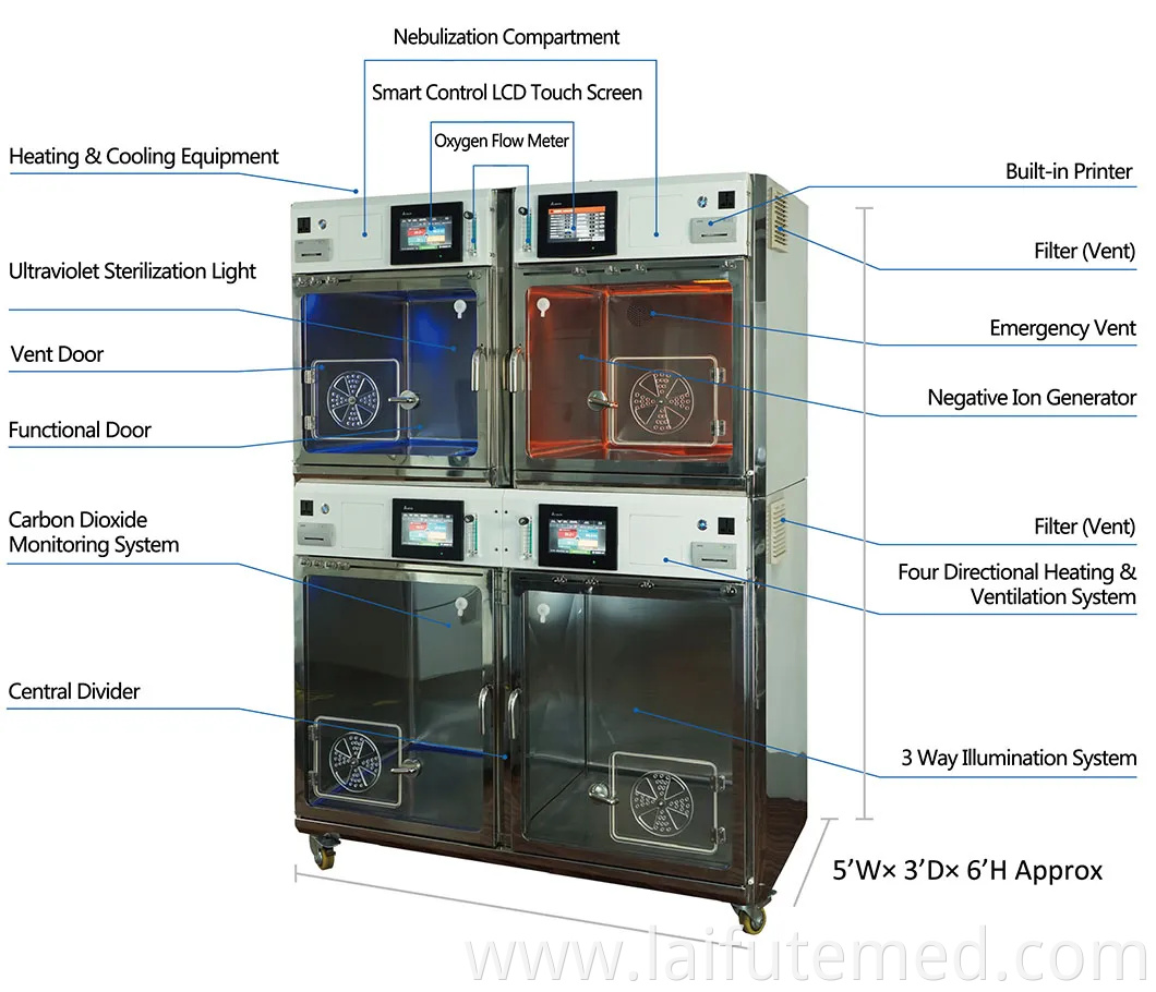 Veterinary Full Stainless Steel Customized Animal Pet Dog ICU Vet Oxygen Cage